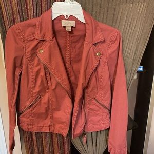 Loft cropped jacket. Burnt orange. Size XXSP. EUC